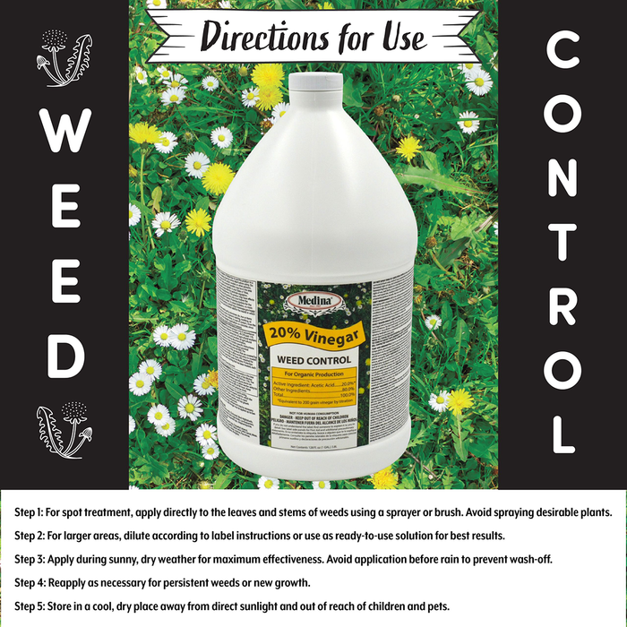 20% Vinegar Weed Control