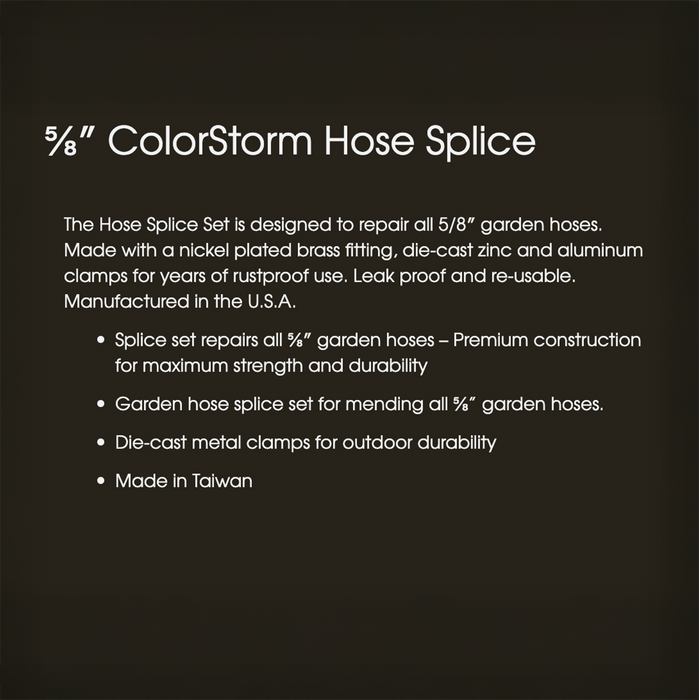 5/8" Metal Hose Splice Set