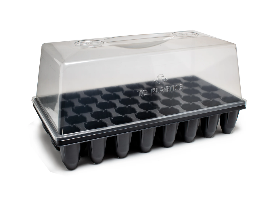 plant tray clear plastic humidity domes T.O. Plastics