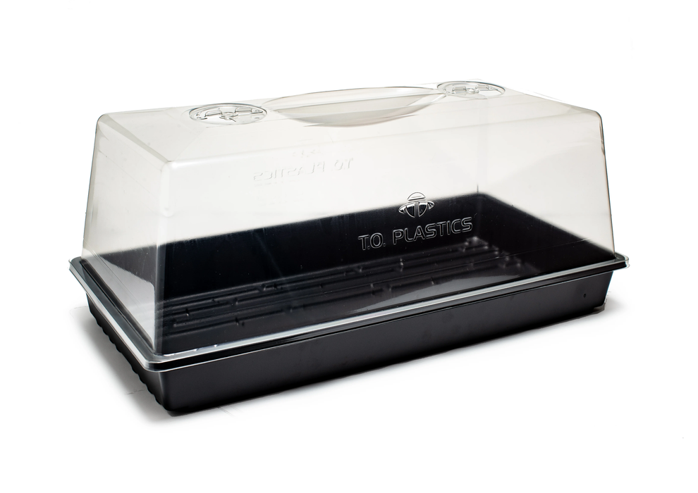 plant tray clear plastic humidity domes T.O. Plastics