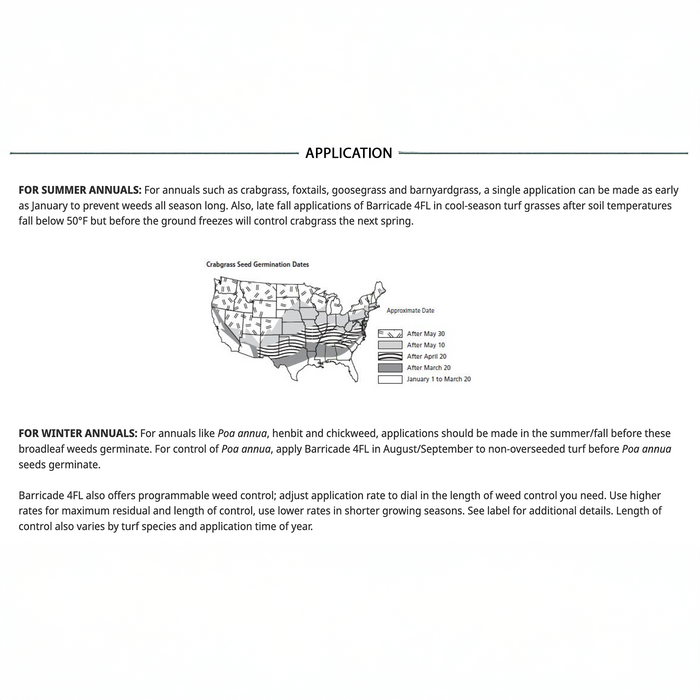 barricade herbicide instructions Barricade 4FL Selective Pre-Emergent Herbicide — HomeandGardenSupply.com
