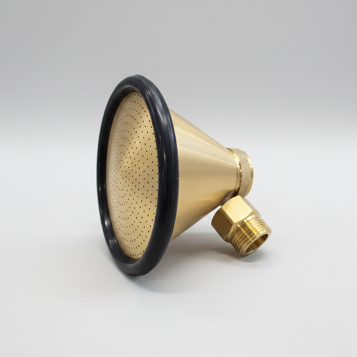 Dramm Brass Rose 4" Water Breaker Nozzle with Adapter and Protective Ring
