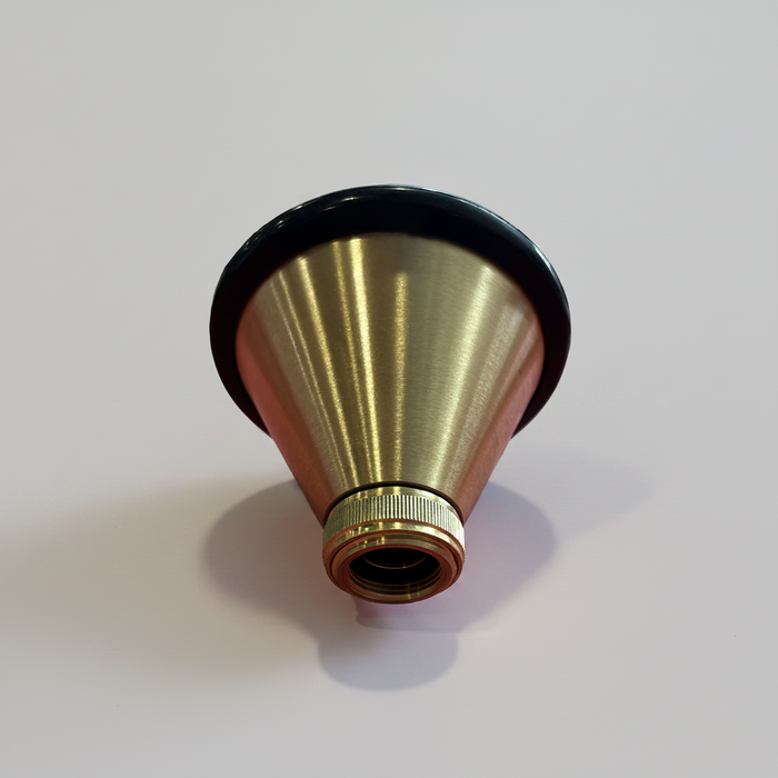 Dramm Brass Rose 4" Water Breaker Nozzle with Adapter and Protective Ring