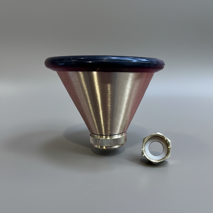Dramm Brass Rose 4" Water Breaker Nozzle with Adapter and Protective Ring