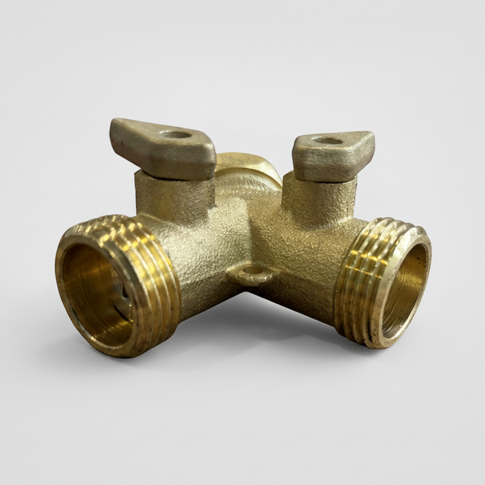 Dramm Brass Twin Shut-Off Valve