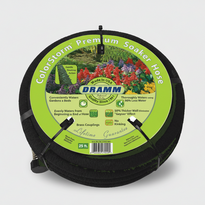 ColorStorm Premium Soaker Hose - Made in the USA Recycled Materials