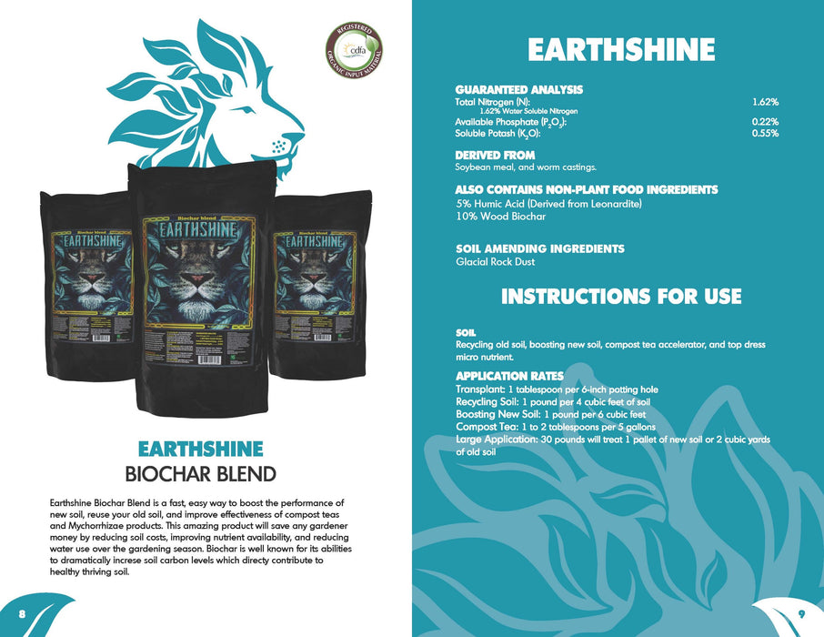 Earthshine Biochar Blend Soil Amendment