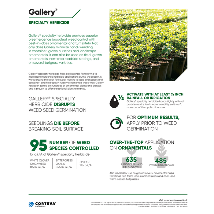 Gallery SC Specialty Herbicide For Broadleaf Weeds