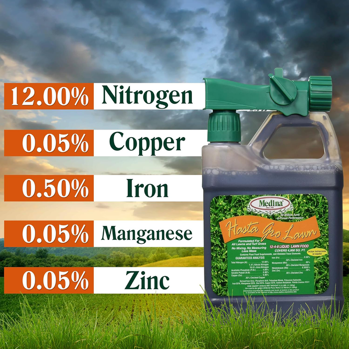 organic liquid lawn fertilizer HastaGro 12-4-8 Liquid Lawn Food — HomeandGardenSupply.com