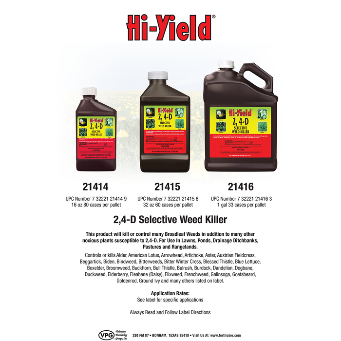 Hi-Yield 2, 4-D Selective Weed Killer