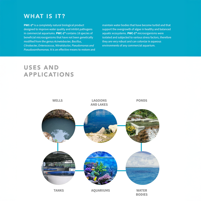 PWC-1 Biological Water Clarifier - Liquid Bacteria