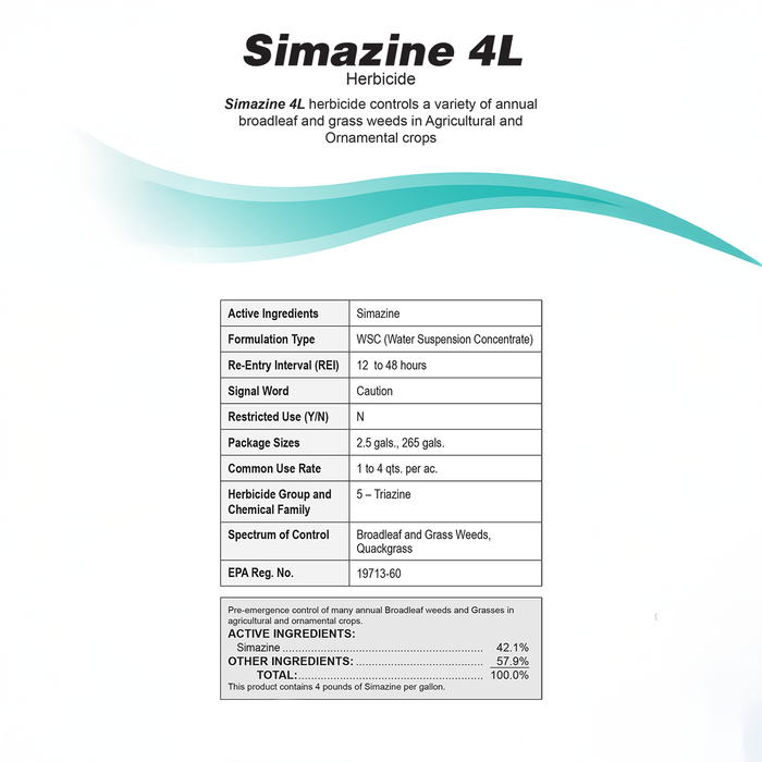 princep herbicide active ingredient Simazine 4L Herbicide — HomeandGardenSupply.com