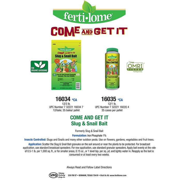 Ferti-lome Come and Get It Slug and Snail Bait