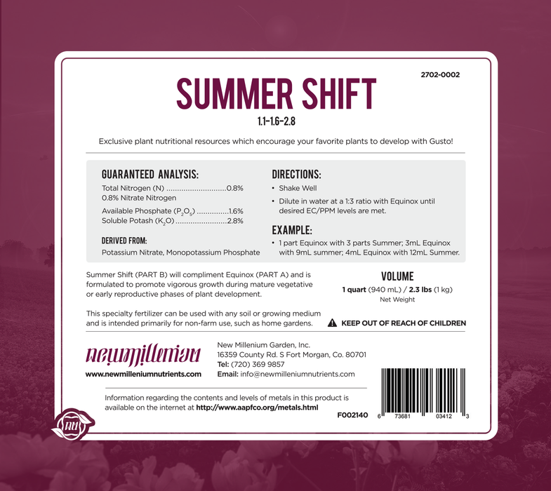 Summer Shift Fertilizer