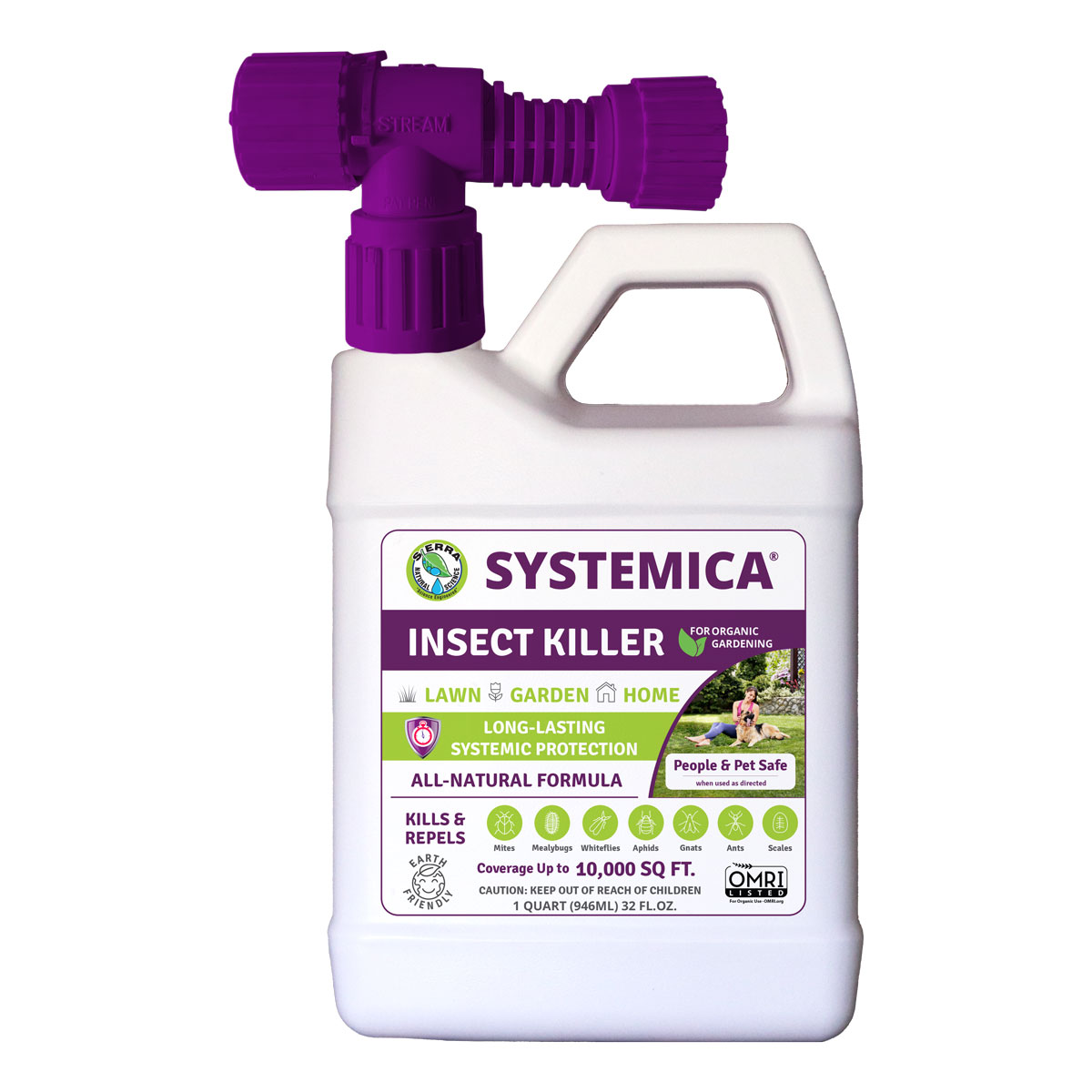 Systemica Insect Killer With Hose-End Sprayer - OMRI Listed