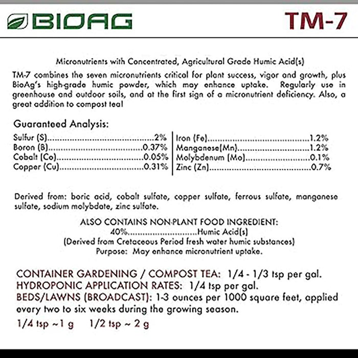 TM-7 Micronutrients and Humic Acid Concentrate- OMRI Listed