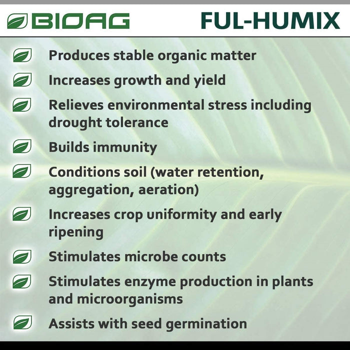 Humic Humix Ful-Humix Organic Humic Acid Soil Amendment - OMRI Listed ...