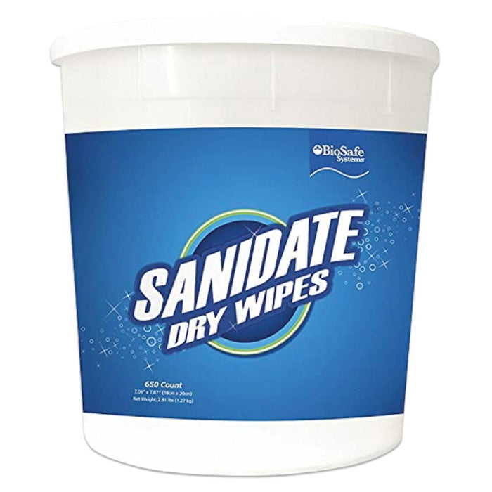 SaniDate Disposable Dry Sanitizing Wipes 650 Count