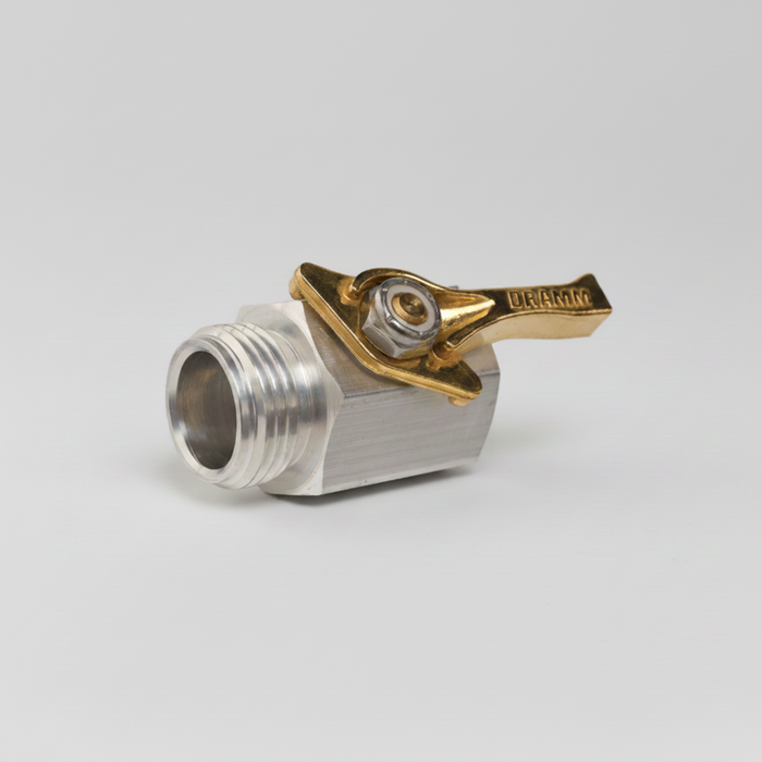 Dramm Aluminum 1/2" Shut-Off Valve Heavy Duty Aluminum