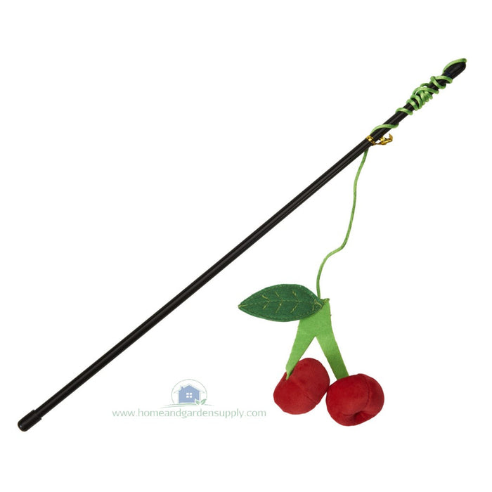 Cosmo Cherries Teaser Wand with Silvervine & Catnip 18"