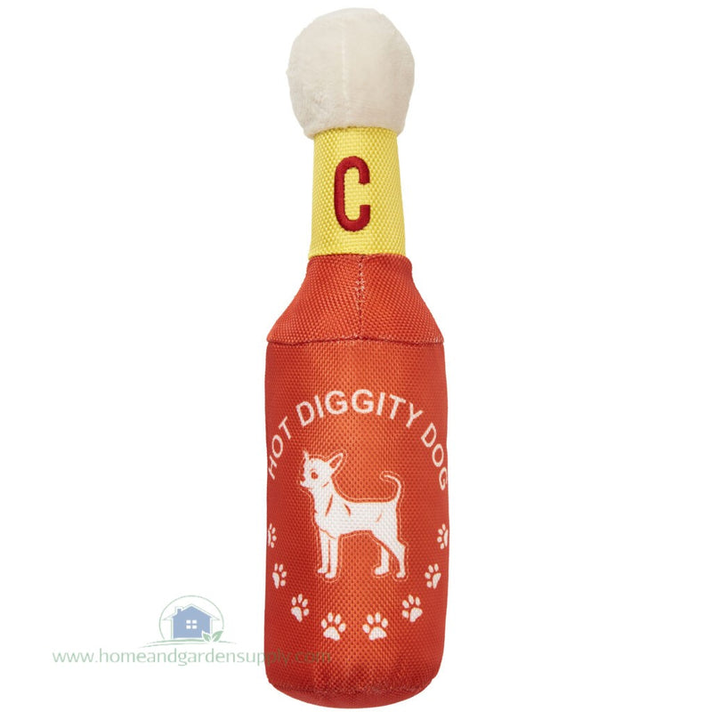 Cosmo Plush "Hot Diggity Dog" Hot Sauce Bottle Toy 10"