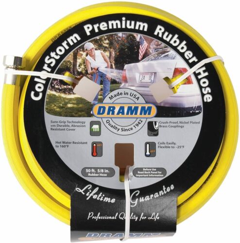 Colorstorm Premium Yellow Hose 5/8" - 75ft Coils Easily Made in The USA